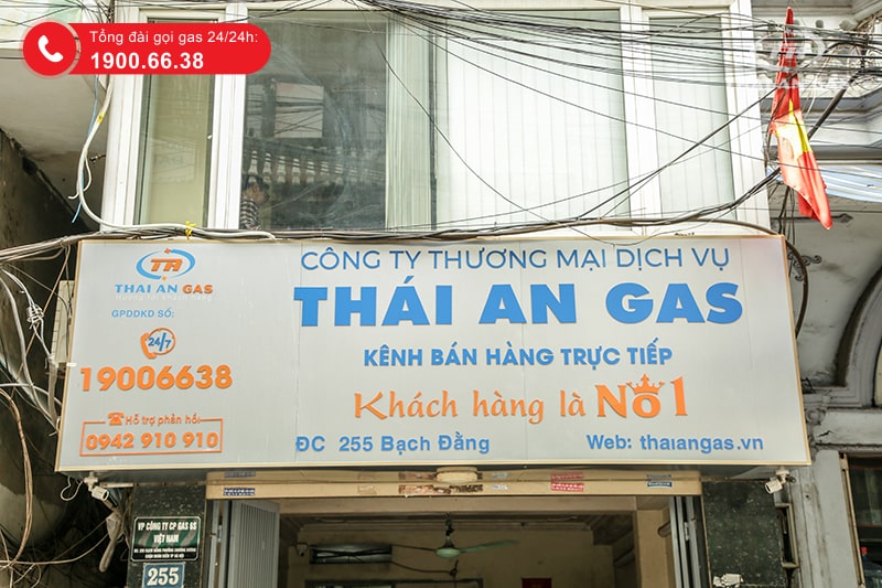 Đại lý gas Thái An tại địa chỉ 255 Bạch Đằng